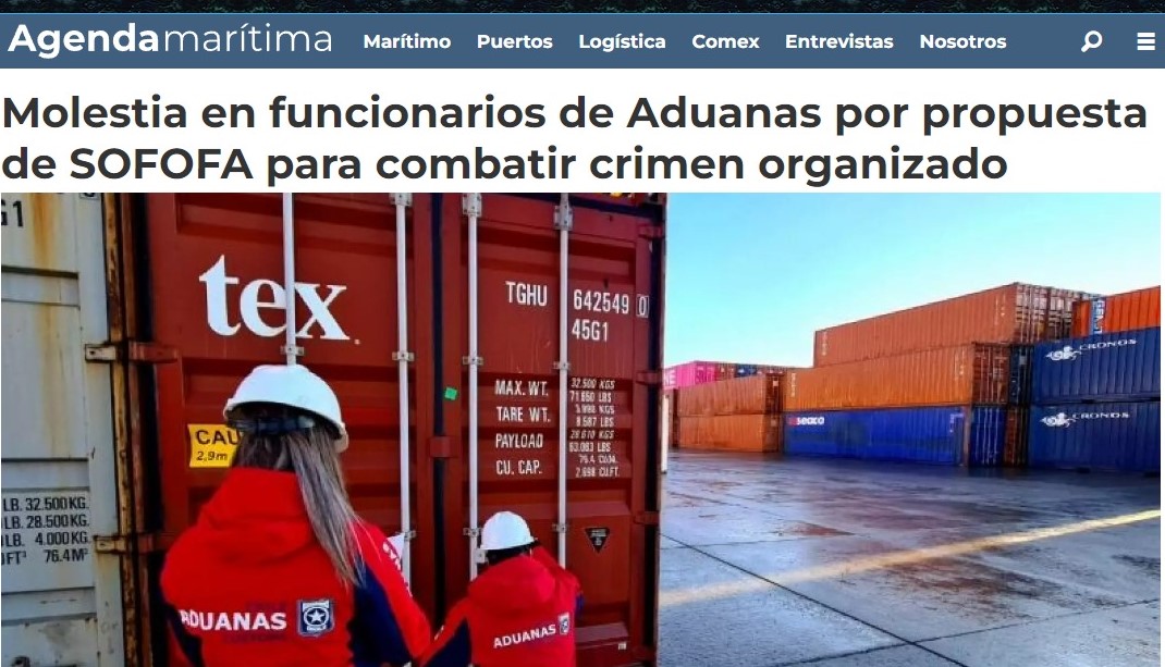 Molestia en funcionarios de Aduanas por propuesta de SOFOFA para combatir crimen organizado