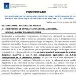 “ANFACH EXPRESA SU SOLARIDAD SINDICAL CON COMPAÑEROS/AS DE LA ADUANA ARGENTINA QUE SUFREN MEDIDAS POR PARTE SU GOBIERNO”.