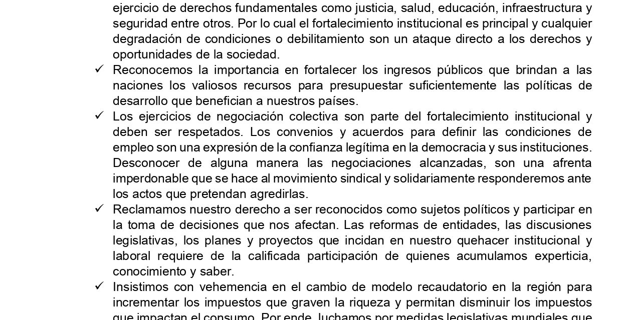 DOCUMENTOS FINALES DEL ENCUENTRO DE FRASUR: PARTICIPACIÓN DE ANFACH EN CONVENCIÓN ISP